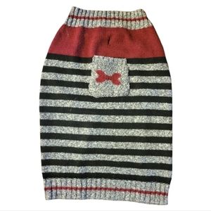 HOST PICK 😊 Vtg Dog Sweater Burgundy Grey Black Pocket For Dog Treat Stylish